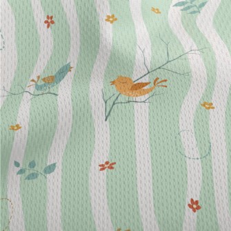 Spring Colorful Birds Athletic Mesh Flat Back