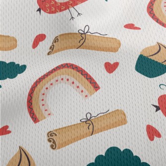 Bird And Cinnamon Cake Athletic Mesh Flat Back