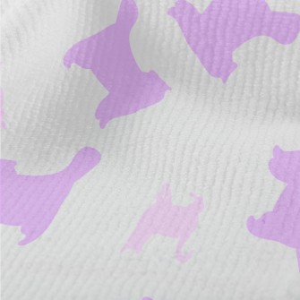 Pink And Purple Cat Silhouette Terry