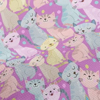 Colorful Pattern Kitten Performance Linen