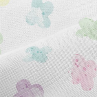 Colorful Watercolor Geometric  Performance Linen