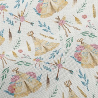 Hand Drawn Indian Tent Performance Linen