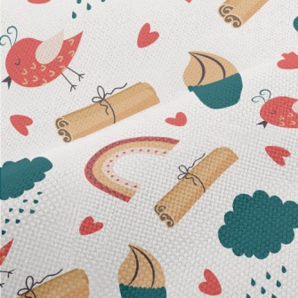 Bird And Cinnamon Cake Performance Linen