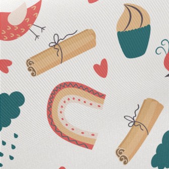 Bird And Cinnamon Cake Twill