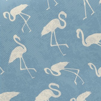 White Flamingo Silhouette Twill