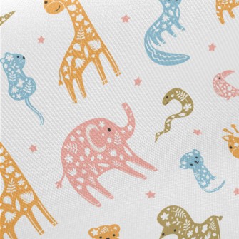 Plant Decoration Animals Twill