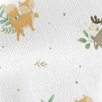 Christmas Elk And Fox Standard Corduroy