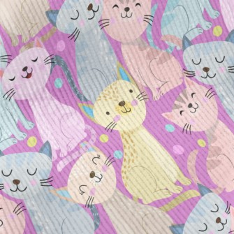 Colorful Pattern Kitten Standard Corduroy