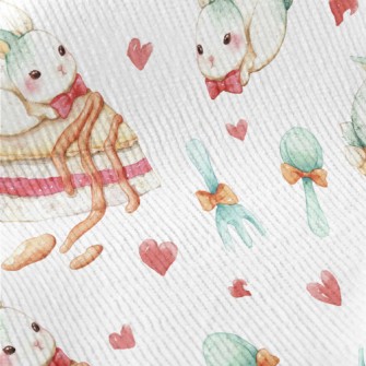 Cute Rabbit And Cake Standard Corduroy