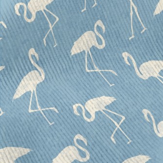 White Flamingo Silhouette Standard Corduroy