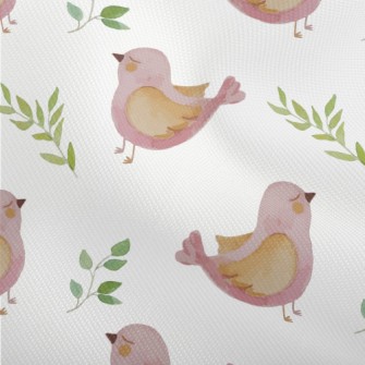 Pink Watercolor Bird Dobby
