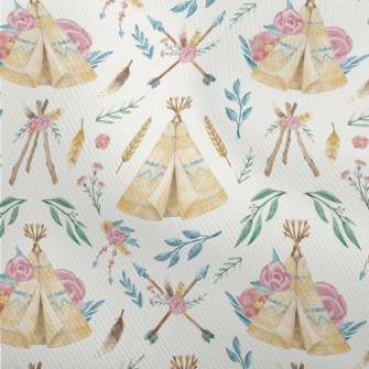 Hand Drawn Indian Tent Dobby