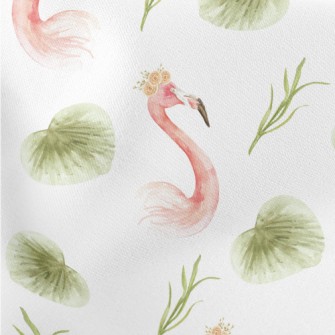 Flamingo And Tropical Plants Stretch Ponte