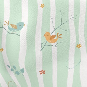 Spring Colorful Birds Stretch Ponte