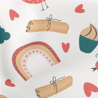 Bird And Cinnamon Cake Stretch Ponte