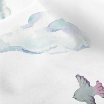 Flying Birds In The Sky Micro Fleece
