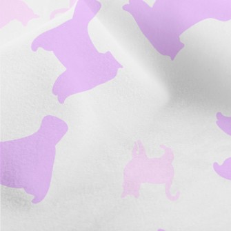 Pink And Purple Cat Silhouette Micro Fleece