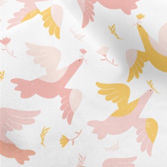 Spring Flower Delivery Bird Micro Fleece