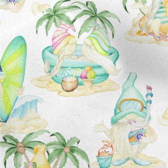 Beach Vacation Elf Micro Fleece