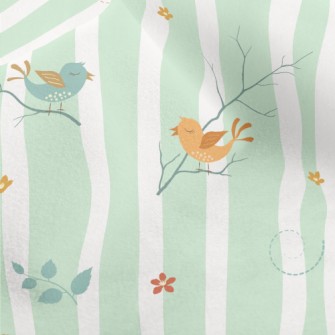 Spring Colorful Birds Micro Fleece