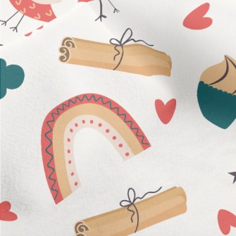 Bird And Cinnamon Cake Micro Fleece