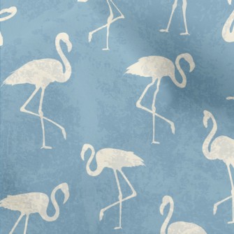 White Flamingo Silhouette Micro Fleece