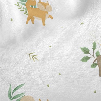 Christmas Elk And Fox Minky