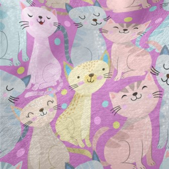 Colorful Pattern Kitten Minky