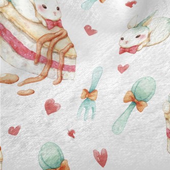 Cute Rabbit And Cake Minky