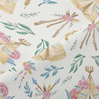 Hand Drawn Indian Tent Piqué