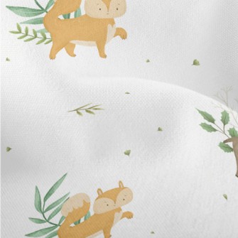 Christmas Elk And Fox Lightweight Performance Linen