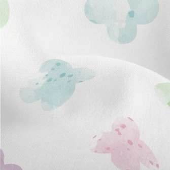 Colorful Watercolor Geometric  Lightweight Performance Linen