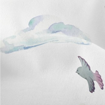 Flying Birds In The Sky Lightweight Performance Linen