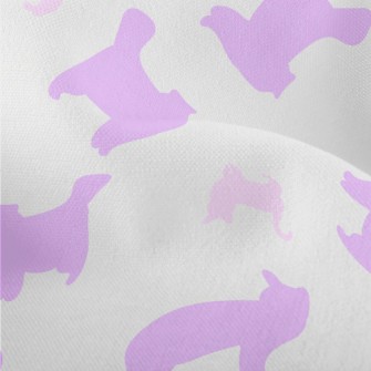 Pink And Purple Cat Silhouette Lightweight Performance Linen