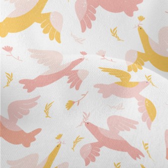 Spring Flower Delivery Bird Lightweight Performance Linen