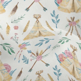 Hand Drawn Indian Tent Lightweight Performance Linen