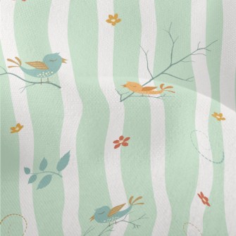 Spring Colorful Birds Lightweight Performance Linen