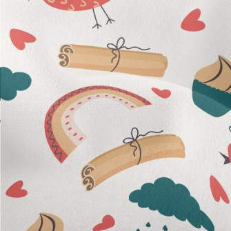 Bird And Cinnamon Cake Lightweight Performance Linen