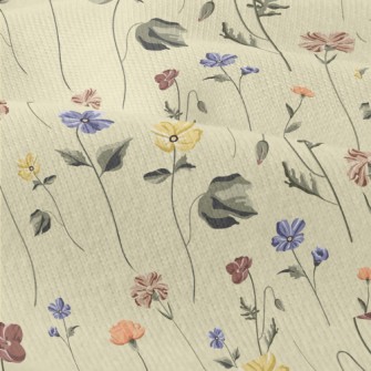 Vintage Hand Drawn Flowers Modern Jersey