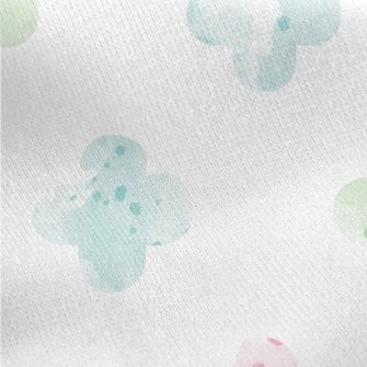 Colorful Watercolor Geometric  Jersey Backed Fleece