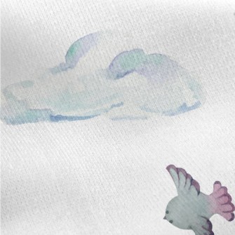 Flying Birds In The Sky Jersey Backed Fleece