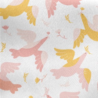 Spring Flower Delivery Bird Jersey Backed Fleece