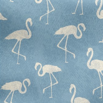 White Flamingo Silhouette Jersey Backed Fleece