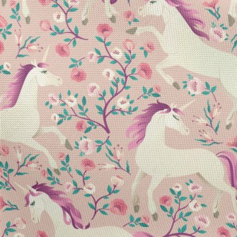 Vintage Fairytale Unicorn Pongee