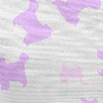 Pink And Purple Cat Silhouette Pongee
