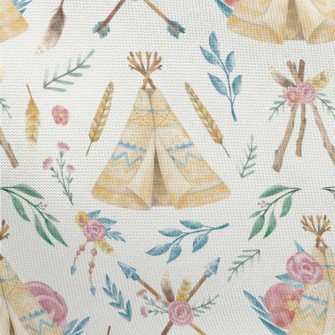 Hand Drawn Indian Tent Pongee