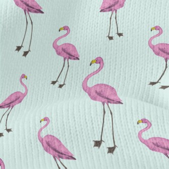Hand Drawn Purple Flamingo Stretch Jersey