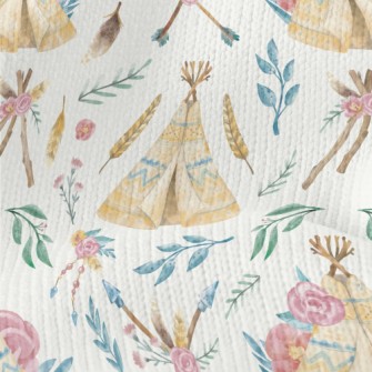 Hand Drawn Indian Tent Stretch Jersey