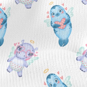 Valentine's Day Animal Cup Stretch Jersey