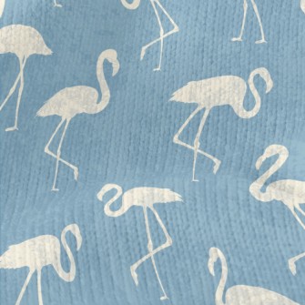White Flamingo Silhouette Stretch Jersey